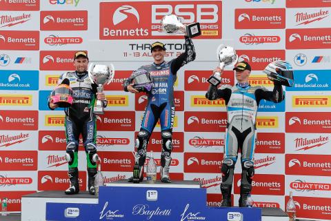 Thruxton, 2023, O'halloran , Podium, Race two, BSB, British Superbikes,Jackson, Nesbitt